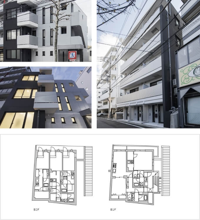 GranDuo渋谷本町2の外観、見取り図画像